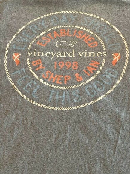 Vineyard Vine Womens Short Sleeve TShirt  Gray Cotton SZ XS - Picture 6 of 8